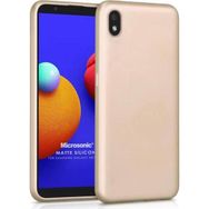 Microsonic Samsung Galaxy A01 Core Matte Silicone Gold Kılıf
