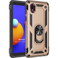 Microsonic Samsung Galaxy A01 Core Military Ring Holder Gold Cep Telefonu Kılıf