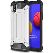 Microsonic Samsung Galaxy A01 Core Rugged Armor Gümüş Kılıf