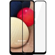 Microsonic Samsung Galaxy A02S Tam Kaplayan Temperli Siyah Cam Ekran Koruyucu