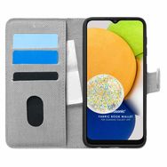 Microsonic Samsung Galaxy A03 Fabric Book Wallet Gri Kılıf