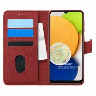 Microsonic Samsung Galaxy A03 Fabric Book Wallet Kırmızı Kılıf
