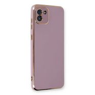 Microsonic Samsung Galaxy A03 Olive Plated Lila Kılıf