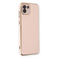 Microsonic Samsung Galaxy A03 Olive Plated Pembe Kılıf