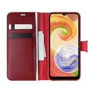 Microsonic Samsung Galaxy A04 Delux Leather Wallet Kırmızı Kılıf
