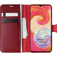 Microsonic Samsung Galaxy A04E Delux Leather Wallet Kırmızı Kılıf