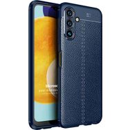 Microsonic Samsung Galaxy A04S Deri Dokulu Silikon Lacivert Kılıf