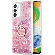 Microsonic Samsung Galaxy A04S Glitter Liquid Holder Pembe Kılıf