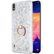Microsonic Samsung Galaxy A10 Glitter Liquid Holder Gümüş Kılıf