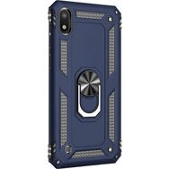 Microsonic Samsung Galaxy A10 Military Ring Holder Lacivert Kılıf