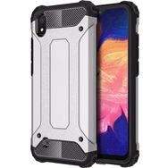 Microsonic Samsung Galaxy A10 Rugged Armor Gümüş Kılıf