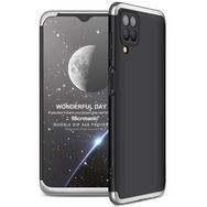 Microsonic Samsung Galaxy A12 Double Dip 360 Protective Siyah Gri Kılıf