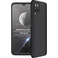 Microsonic Samsung Galaxy A12 Double Dip 360 Protective Siyah Kılıf