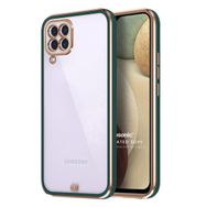 Microsonic Samsung Galaxy A12 Laser Plated Soft Koyu Yeşil Kılıf