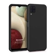 Microsonic Samsung Galaxy A12 Matte Silicone Siyah Kılıf