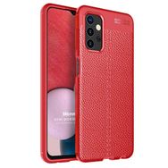 Microsonic Samsung Galaxy A13 4G Deri Dokulu Silikon Kırmızı Kılıf
