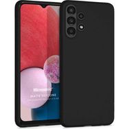 Microsonic Samsung Galaxy A13 4G Matte Silicone Siyah Kılıf
