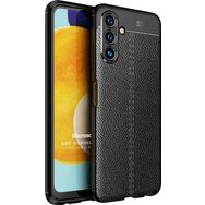 Microsonic Samsung Galaxy A13 Deri Dokulu Silikon Siyah Kılıf