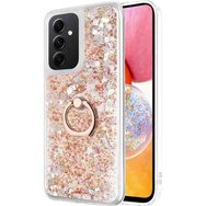 Microsonic Samsung Galaxy A14 Glitter Liquid Holder Gold Kılıf