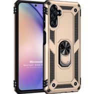 Microsonic Samsung Galaxy A14 Military Ring Holder Gold Kılıf