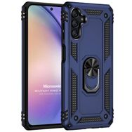 Microsonic Samsung Galaxy A14 Military Ring Holder Lacivert Kılıf