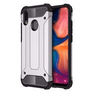 Microsonic Samsung Galaxy A20 Rugged Armor Gümüş Kılıf