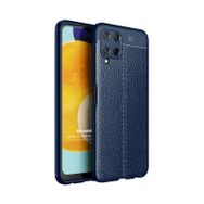 Microsonic Samsung Galaxy A22 4G Deri Dokulu Silikon Siyah Kılıf