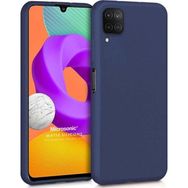 Microsonic Samsung Galaxy A22 4G Matte Silicone Lacivert Kılıf
