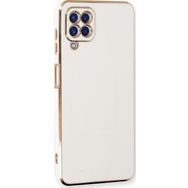Microsonic Samsung Galaxy A22 4G Olive Plated Beyaz Kılıf