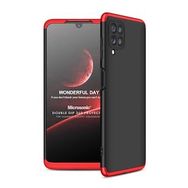 Microsonic Samsung Galaxy A22 Double Dip 360 Protective Siyah Kırmızı Kılıf