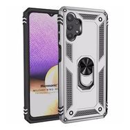 Microsonic Samsung Galaxy A23 Military Ring Holder Gümüş Kılıf