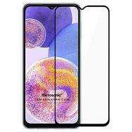 Microsonic Samsung Galaxy A23 Tam Kaplayan Temperli Siyah Cam Ekran Koruyucu