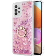 Microsonic Samsung Galaxy A32 4G Glitter Liquid Holder Pembe Kılıf