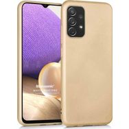 Microsonic Samsung Galaxy A32 4G Matte Silicone Gold Kılıf