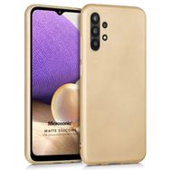 Microsonic Samsung Galaxy A32 5G Matte Silicone Gold Kılıf