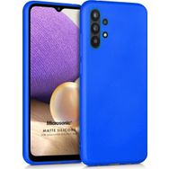 Microsonic Samsung Galaxy A32 5G Matte Silicone Mavi Kılıf