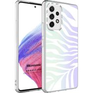 Microsonic Samsung Galaxy A33 5G Braille Feel Desenli Zebra Cep Telefonu Kılıfı