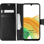 Microsonic Samsung Galaxy A33 5G Delux Leather Wallet Siyah Kılıf