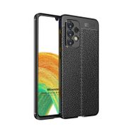 Microsonic Samsung Galaxy A33 5G Deri Dokulu Silikon Siyah Cep Telefonu Kılıfı