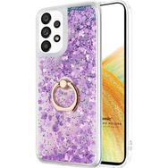 Microsonic Samsung Galaxy A33 5G Glitter Liquid Holder Mor Cep Telefonu Kılıfı
