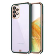Microsonic Samsung Galaxy A33 5G Laser Plated Soft Koyu Yeşil Kılıf