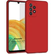 Microsonic Samsung Galaxy A33 5G Matte Silicone Kırmızı Kılıf