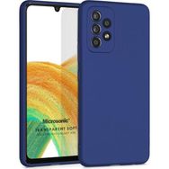 Microsonic Samsung Galaxy A33 5G Matte Silicone Lacivert Kılıf