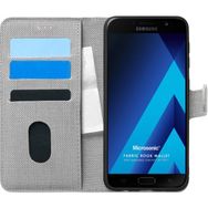 Microsonic Samsung Galaxy A5 2017 Fabric Book Wallet Gri Kılıf