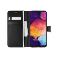 Microsonic Samsung Galaxy A50 Delux Leather Wallet Siyah Kılıf