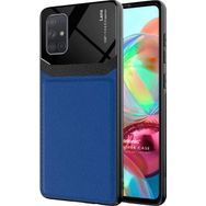 Microsonic Samsung Galaxy A51 Uniq Leather Lacivert Kılıf