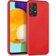 Microsonic Samsung Galaxy A52 Matte Silicone Kırmızı Kılıf
