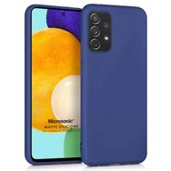 Microsonic Samsung Galaxy A52 Matte Silicone Lacivert Kılıf