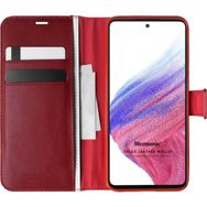 Microsonic Samsung Galaxy A53 5G Delux Leather Wallet Kırmızı Kılıf