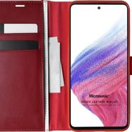 Microsonic Samsung Galaxy A53 5G Delux Leather Wallet Kırmızı Kılıf